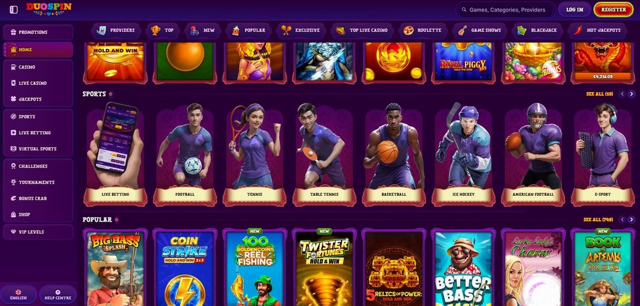 DuoSpin Casino - Recenzja 2026 Casino
